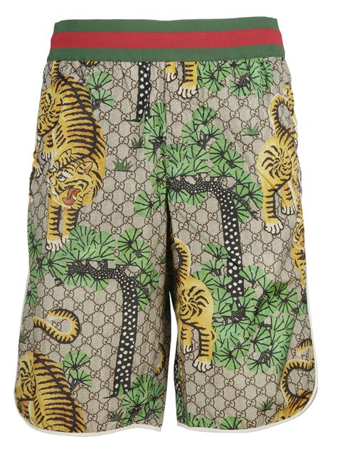 fake gucci shorts tiger|Gucci tiger print.